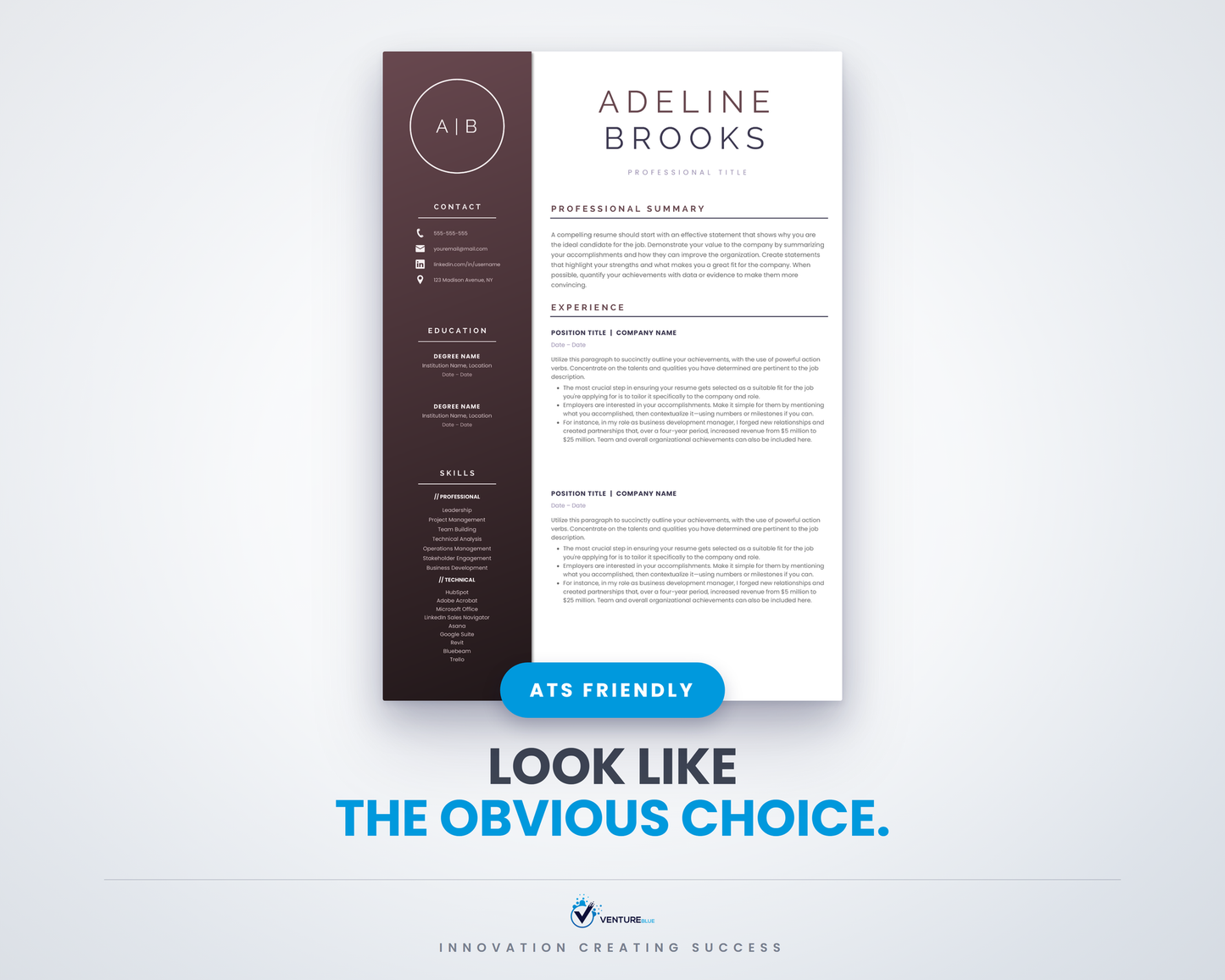 Adeline Brooks CV template 01
