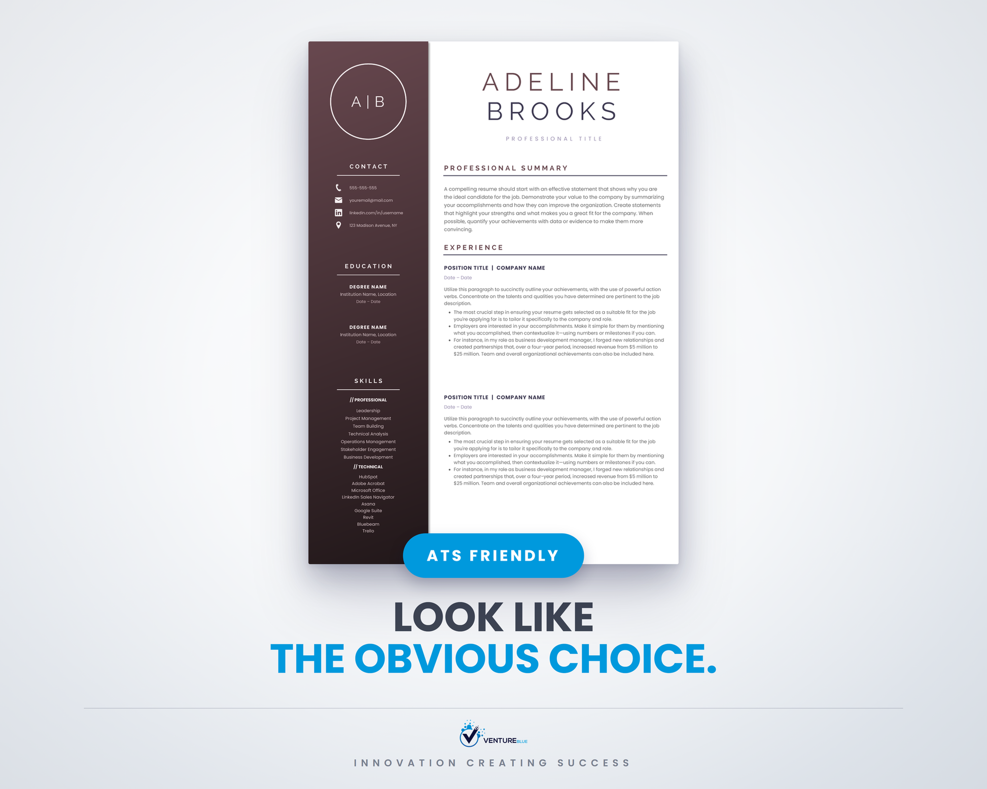 Adeline Brooks CV template 01