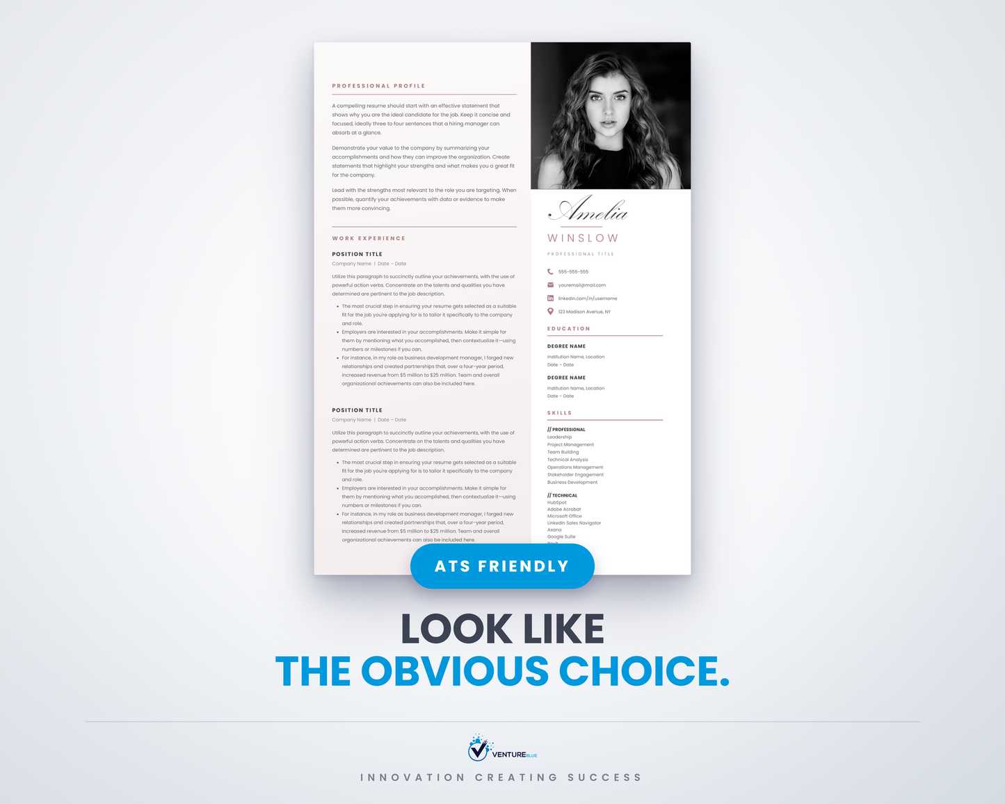 Amelia Winslow CV template 01