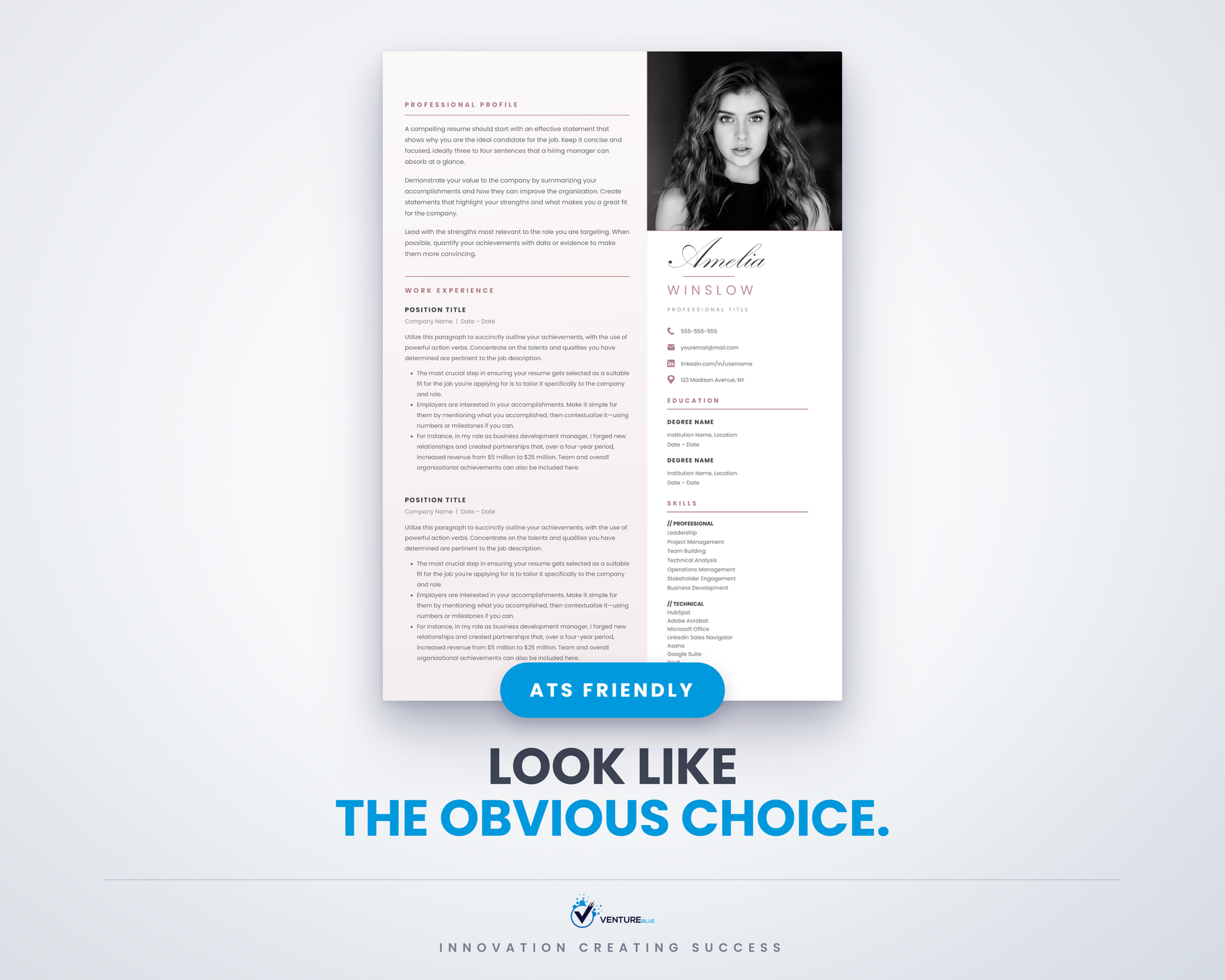 Amelia Winslow CV template 01