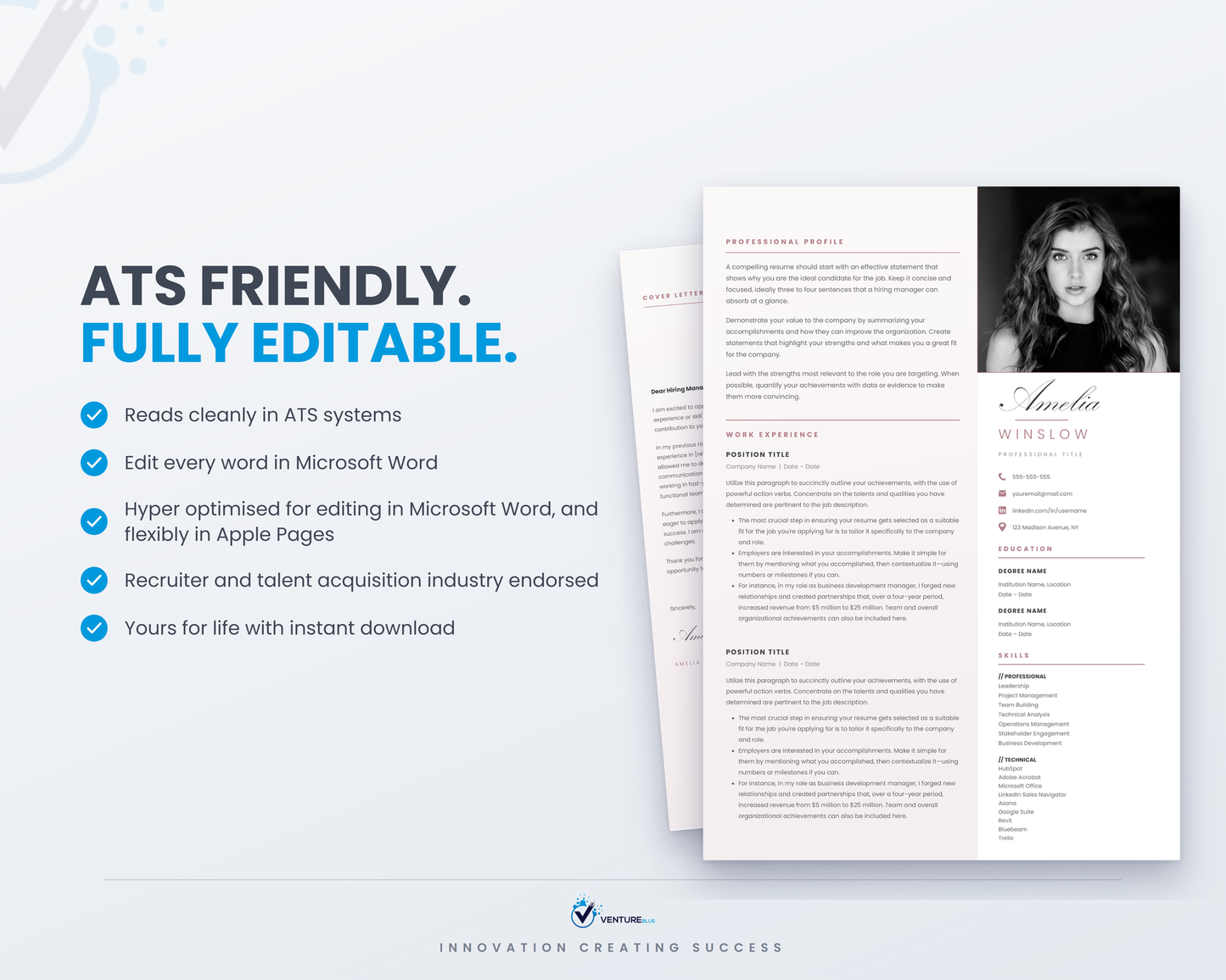 Amelia Winslow CV template 08