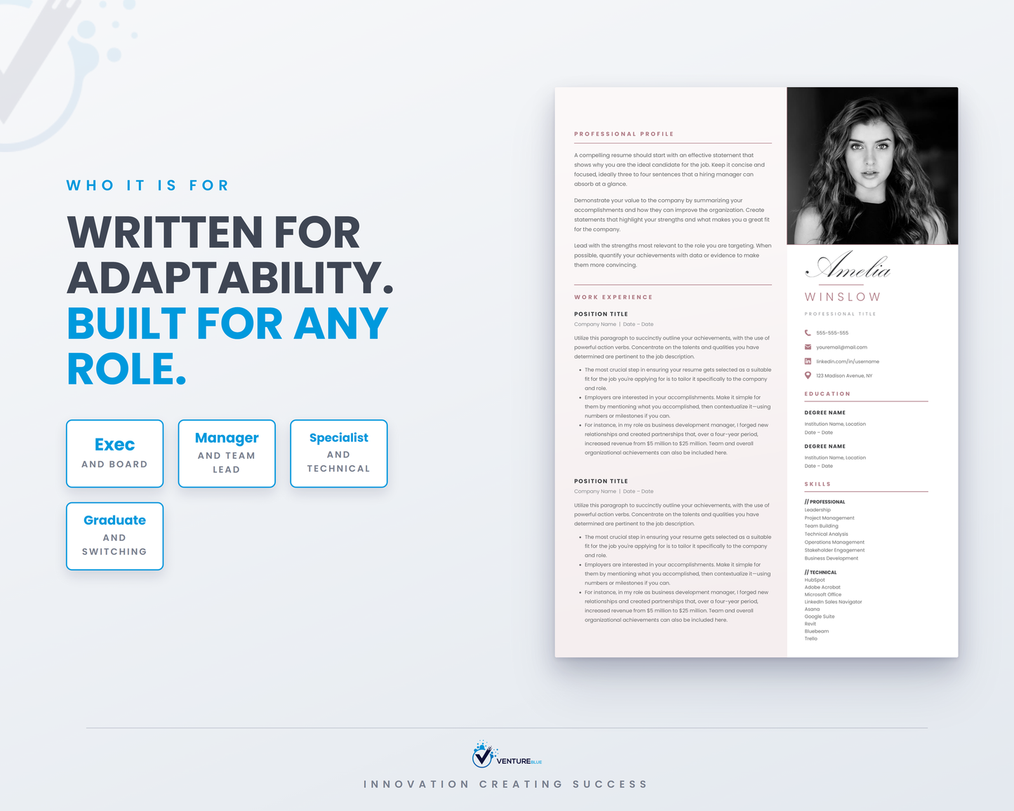 Amelia Winslow CV template 16