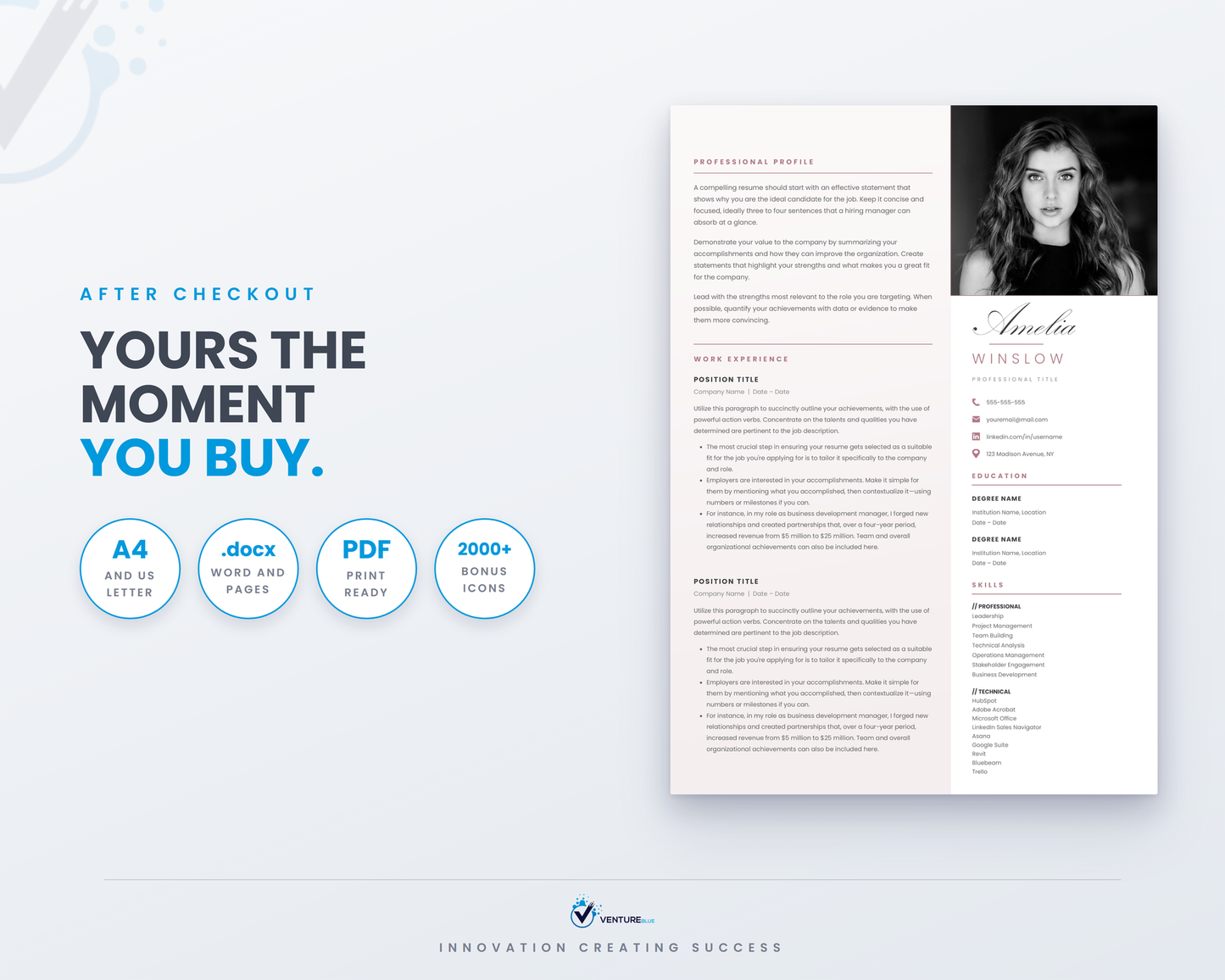 Amelia Winslow CV template 19