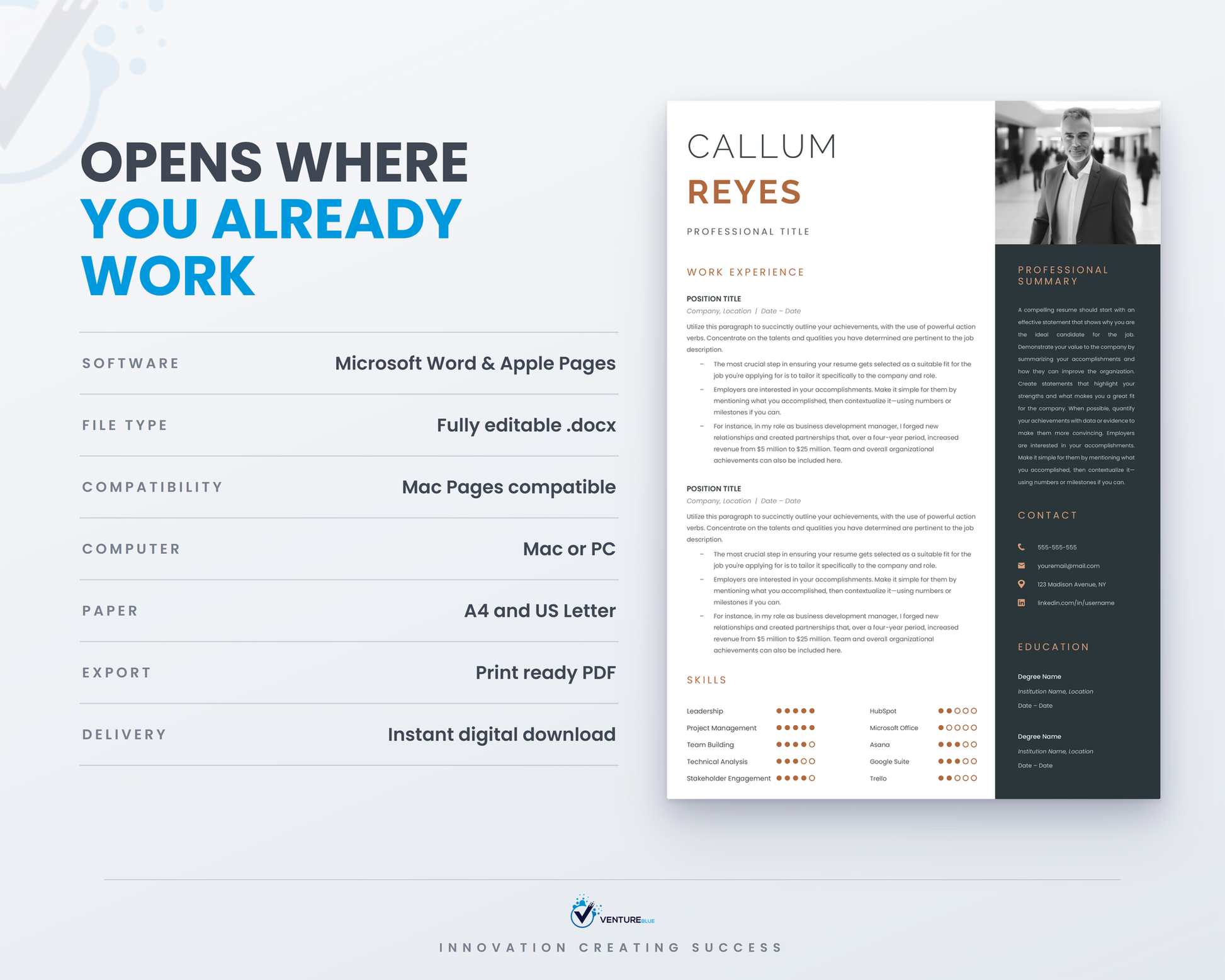 Callum Reyes CV template 12