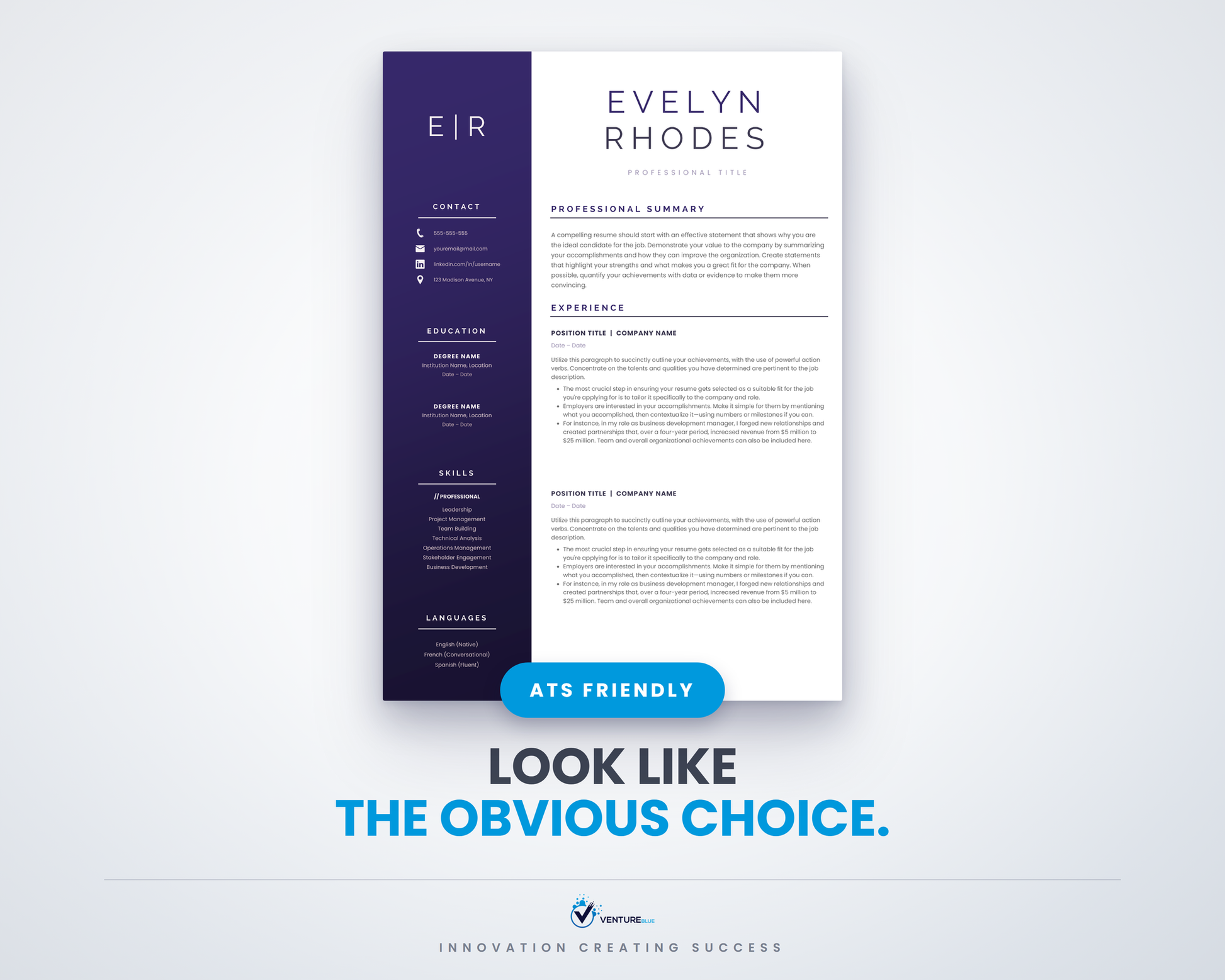 Evelyn Rhodes CV template 01