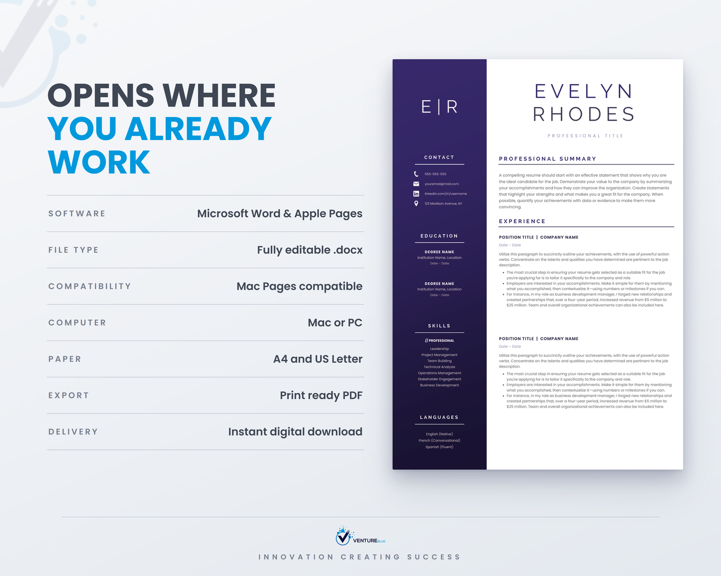 Evelyn Rhodes CV template 12