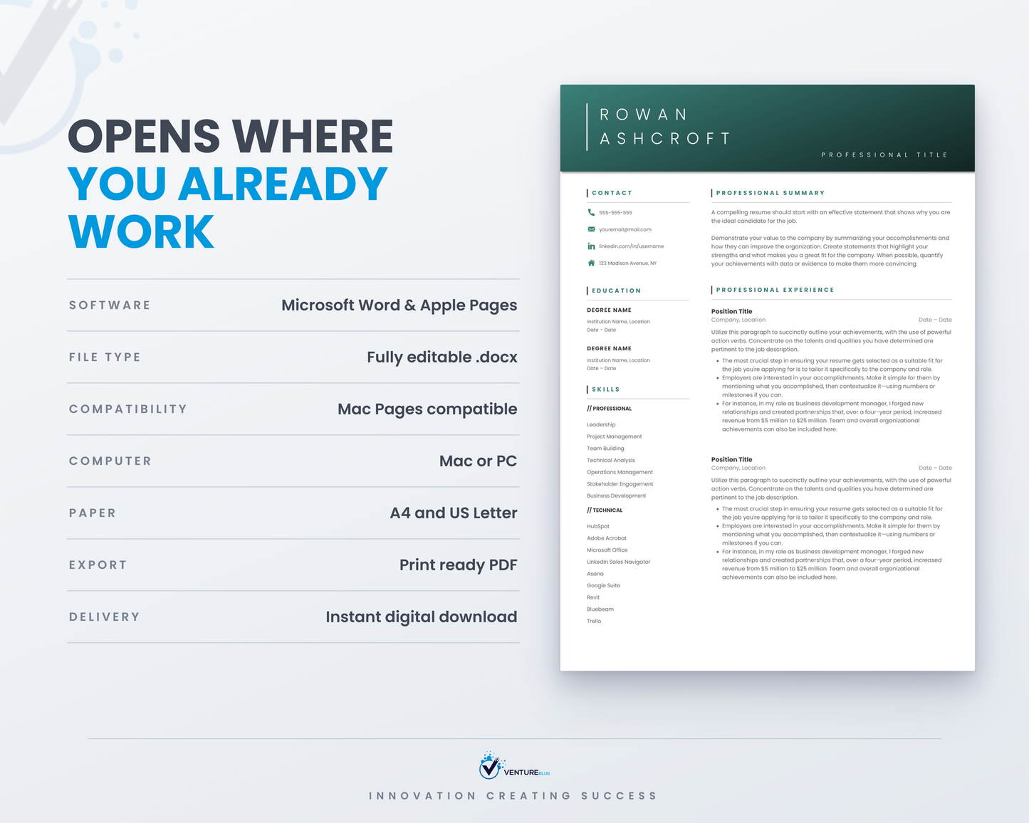 Rowan Ashcroft CV template 12