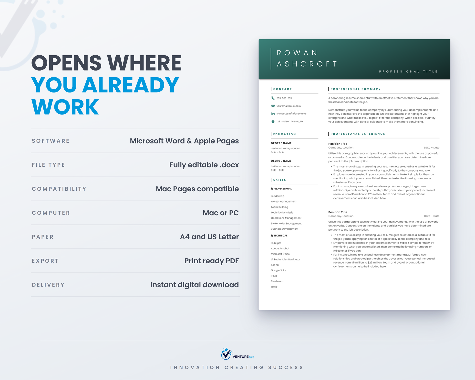 Rowan Ashcroft CV template 12