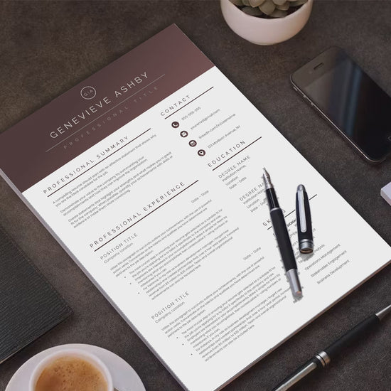 Genevieve Ashby CV template video