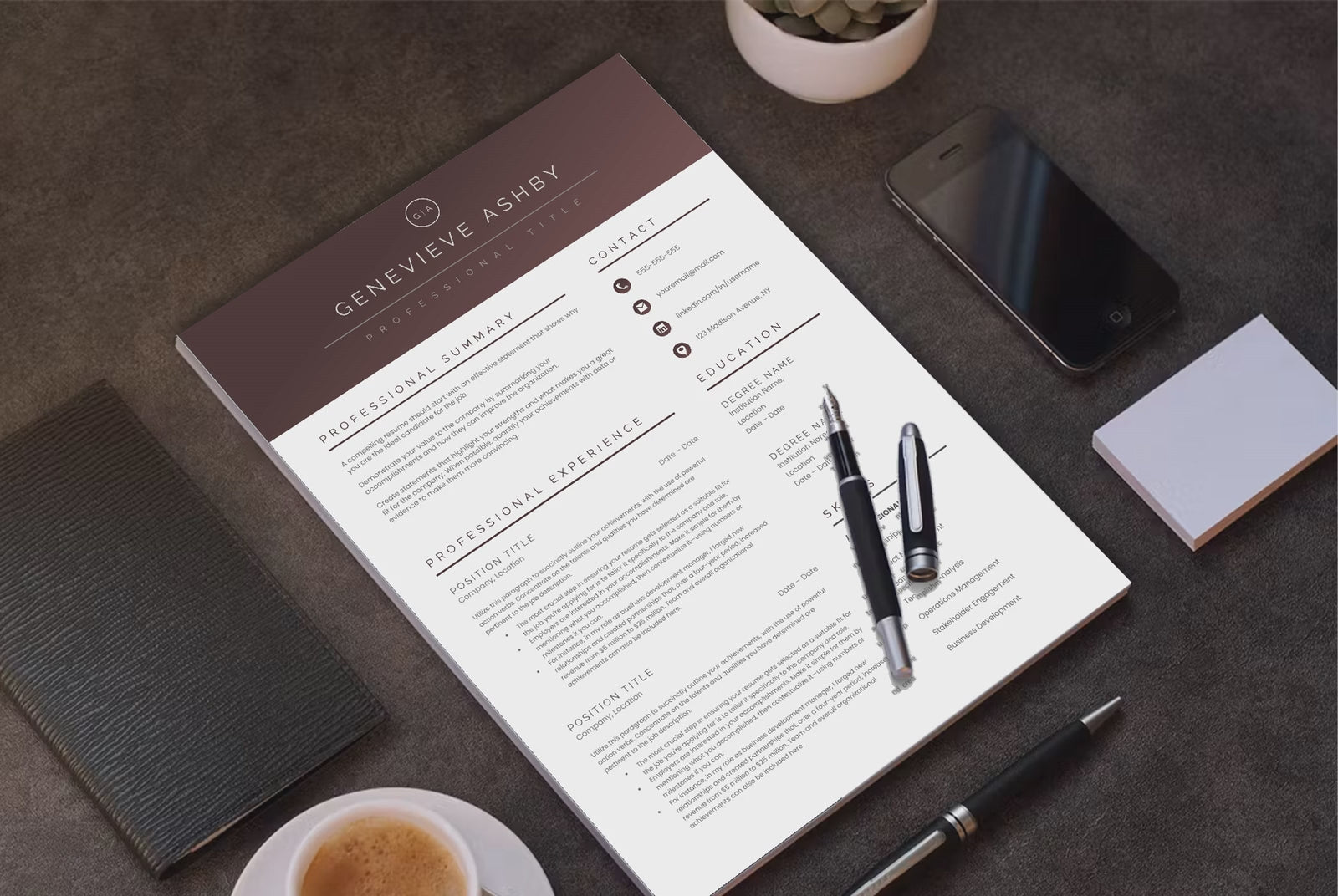 Genevieve Ashby CV template video