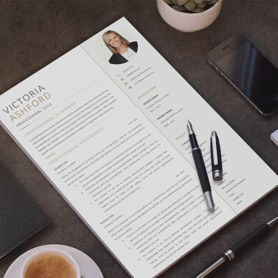 Victoria Ashford CV template video