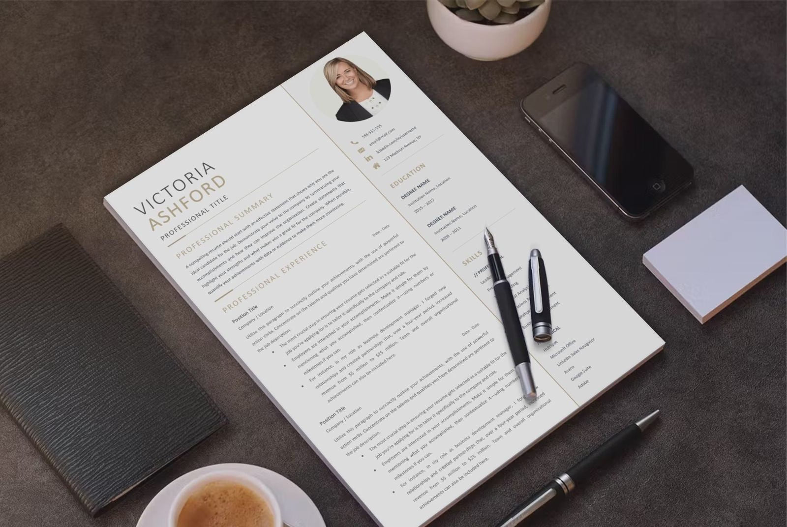 Victoria Ashford CV template video