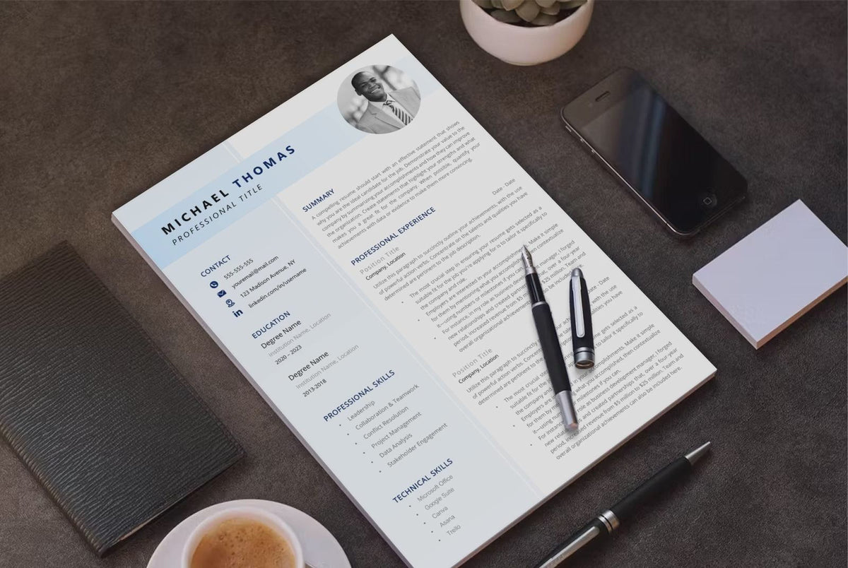Michael Thomas CV template video