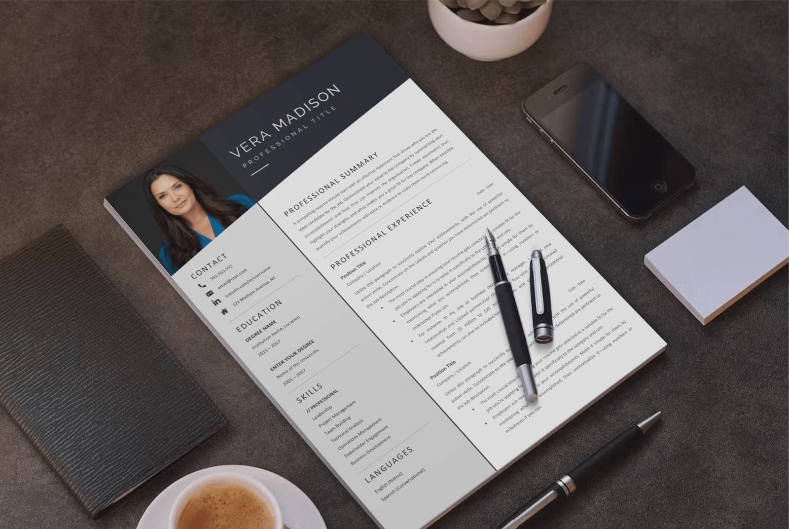 Vera Madison CV template video