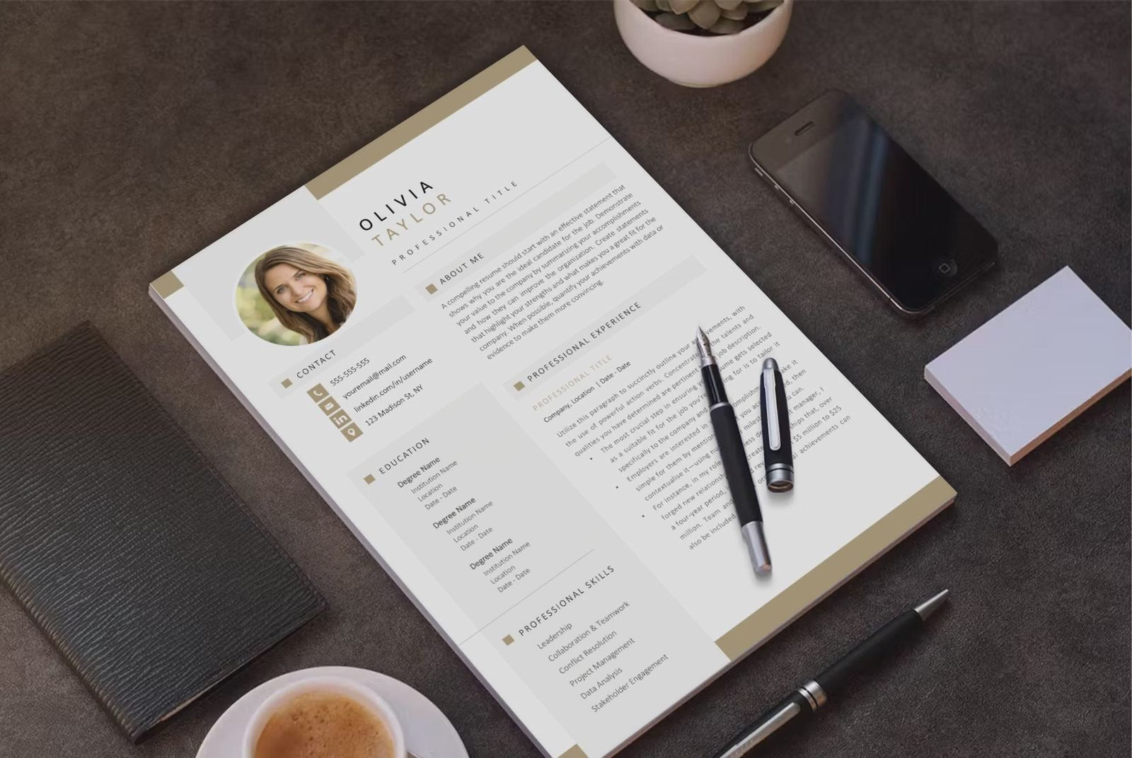 Olivia Taylor CV template video