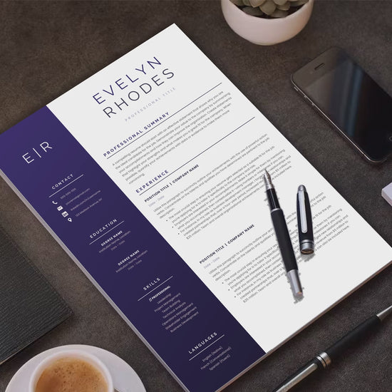 Evelyn Rhodes CV template video