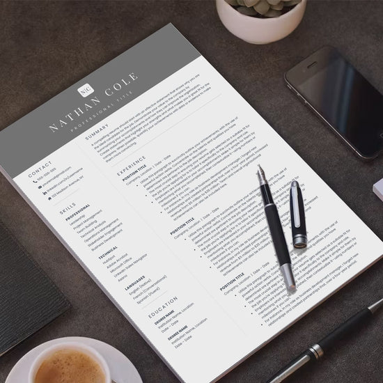 Nathan Cole CV template video