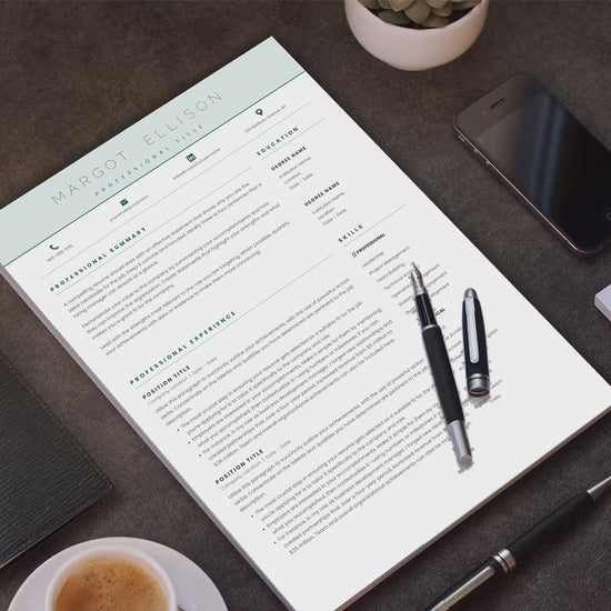 Margot Ellison CV template video