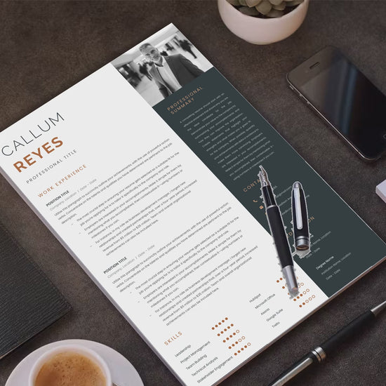 Callum Reyes CV template video