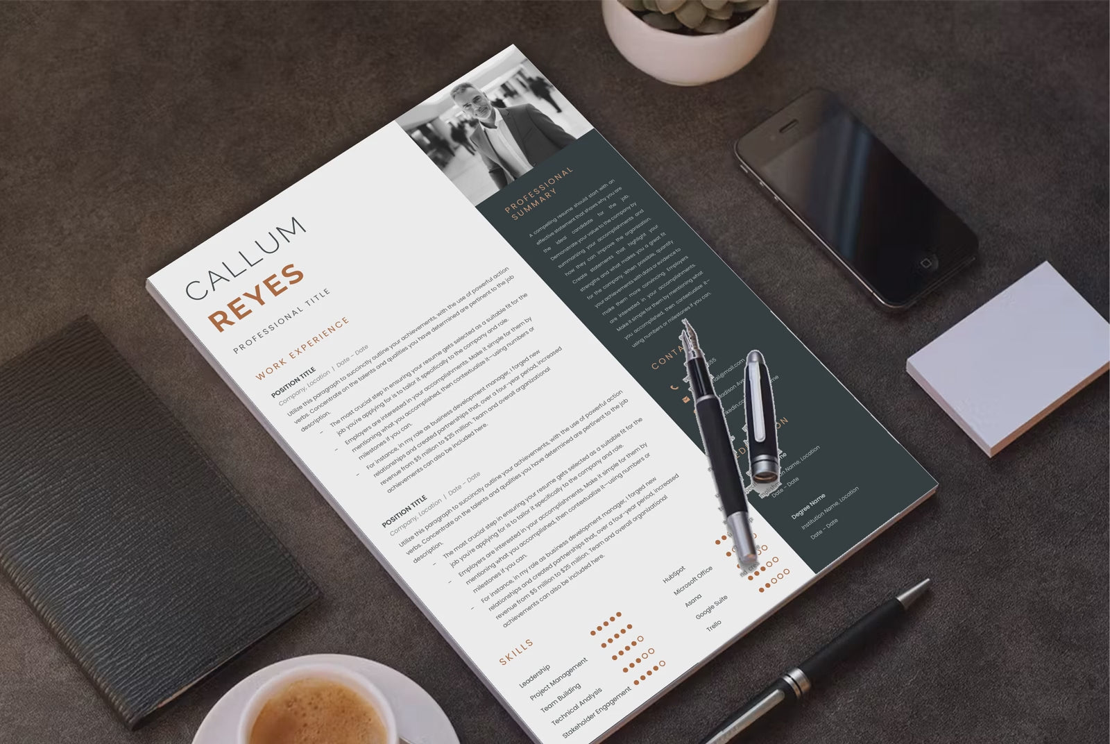 Callum Reyes CV template video