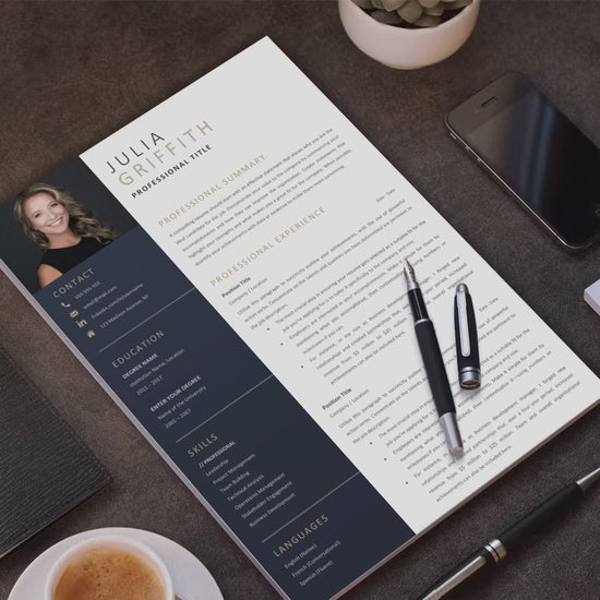 Julia Griffith CV template scene video
