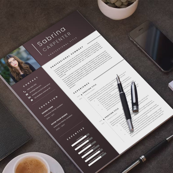Sabrina Carpenter CV template video