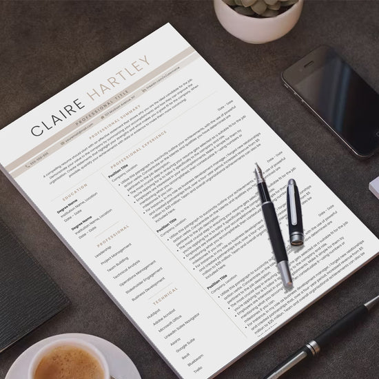 Claire Hartley CV template video