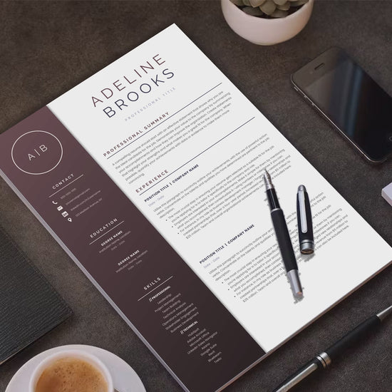 Adeline Brooks CV template video
