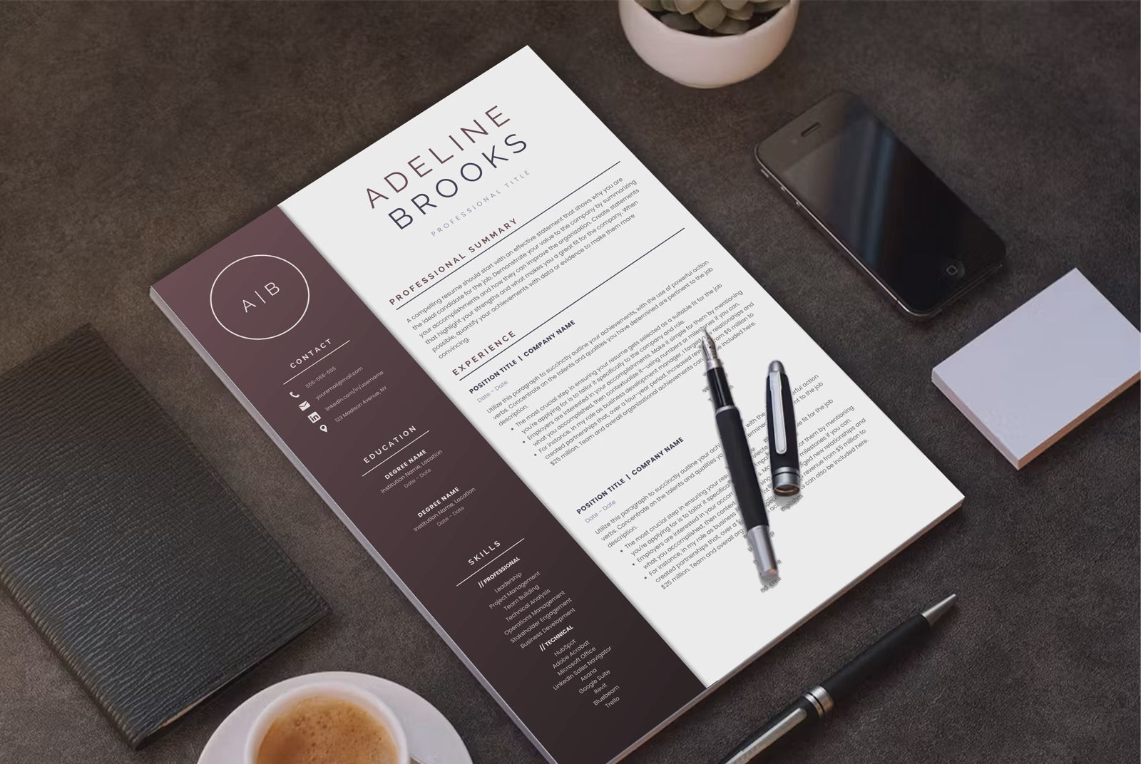 Adeline Brooks CV template video