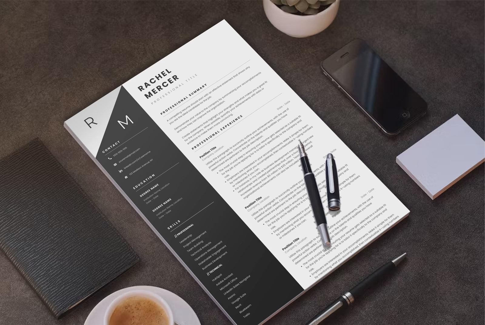 Rachel Mercer CV template video