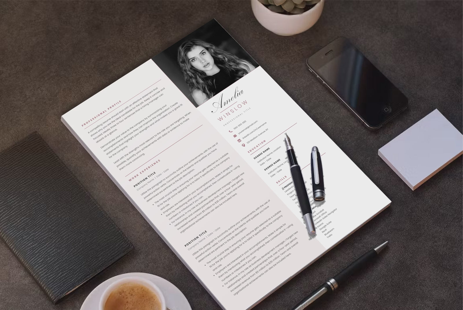 Amelia Winslow CV template video