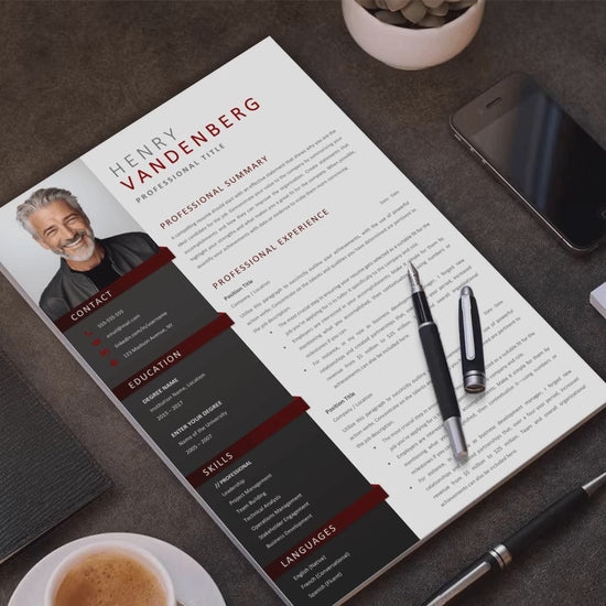 Henry Vandenberg CV template video