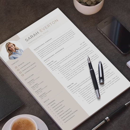 Sarah Everton CV template video