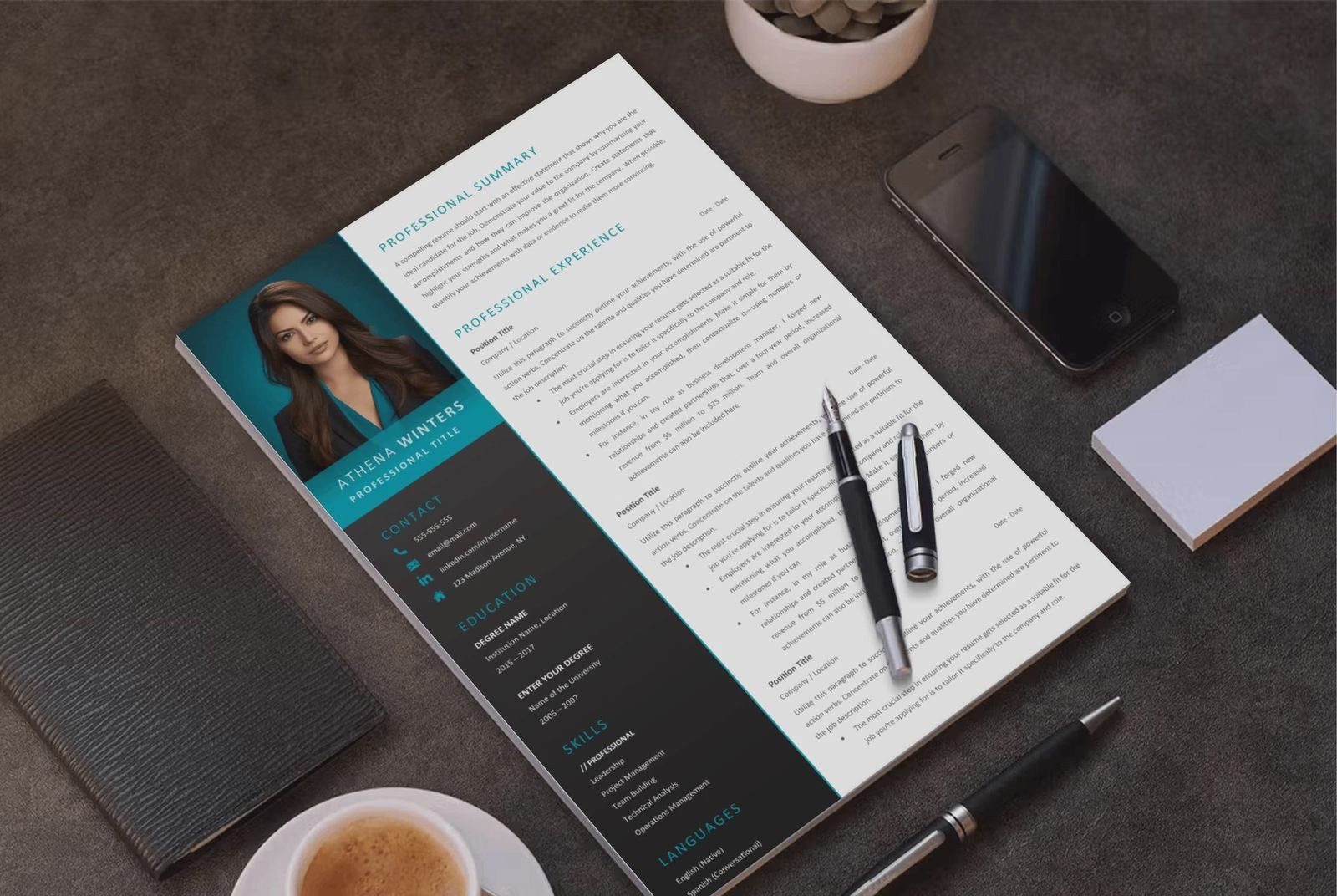 Athena Winters CV template video