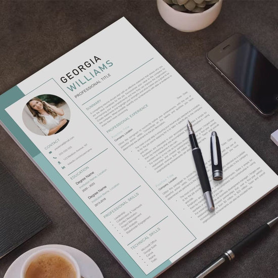 Georgia Williams CV template scene video