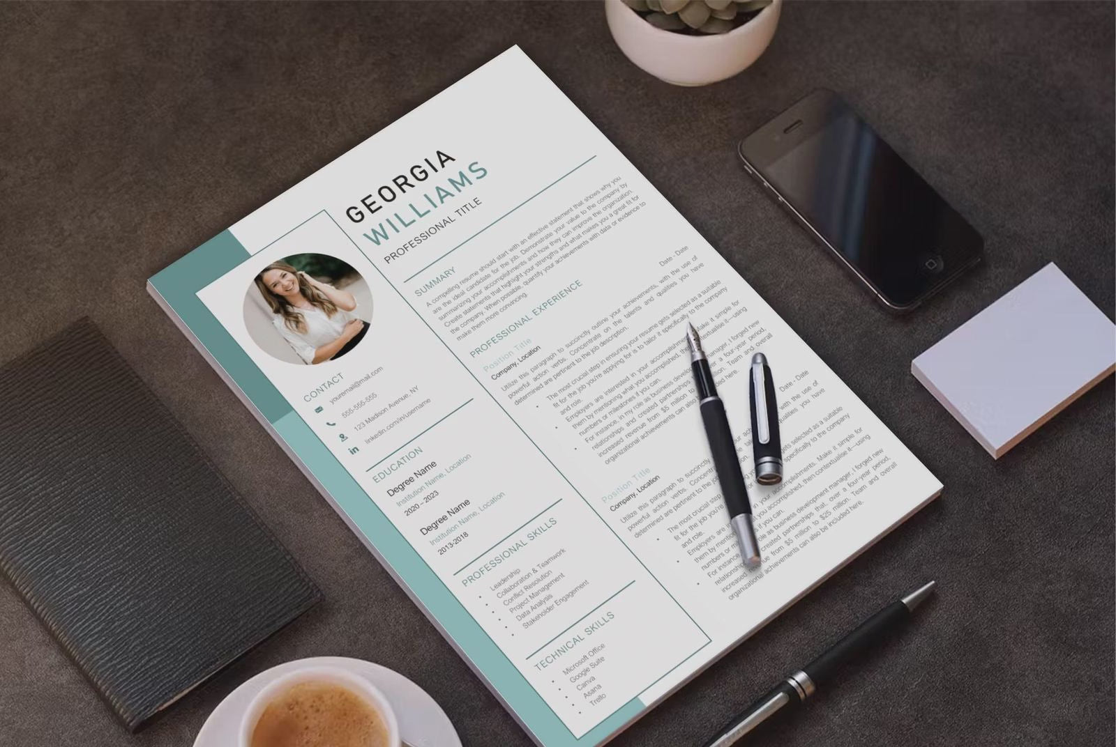 Georgia Williams CV template scene video