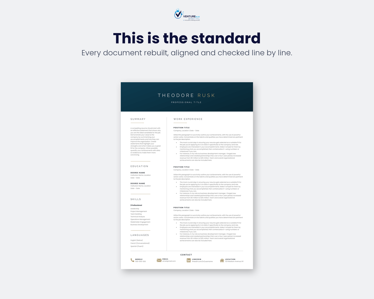 Resume Update Copy and Format done for you service 07