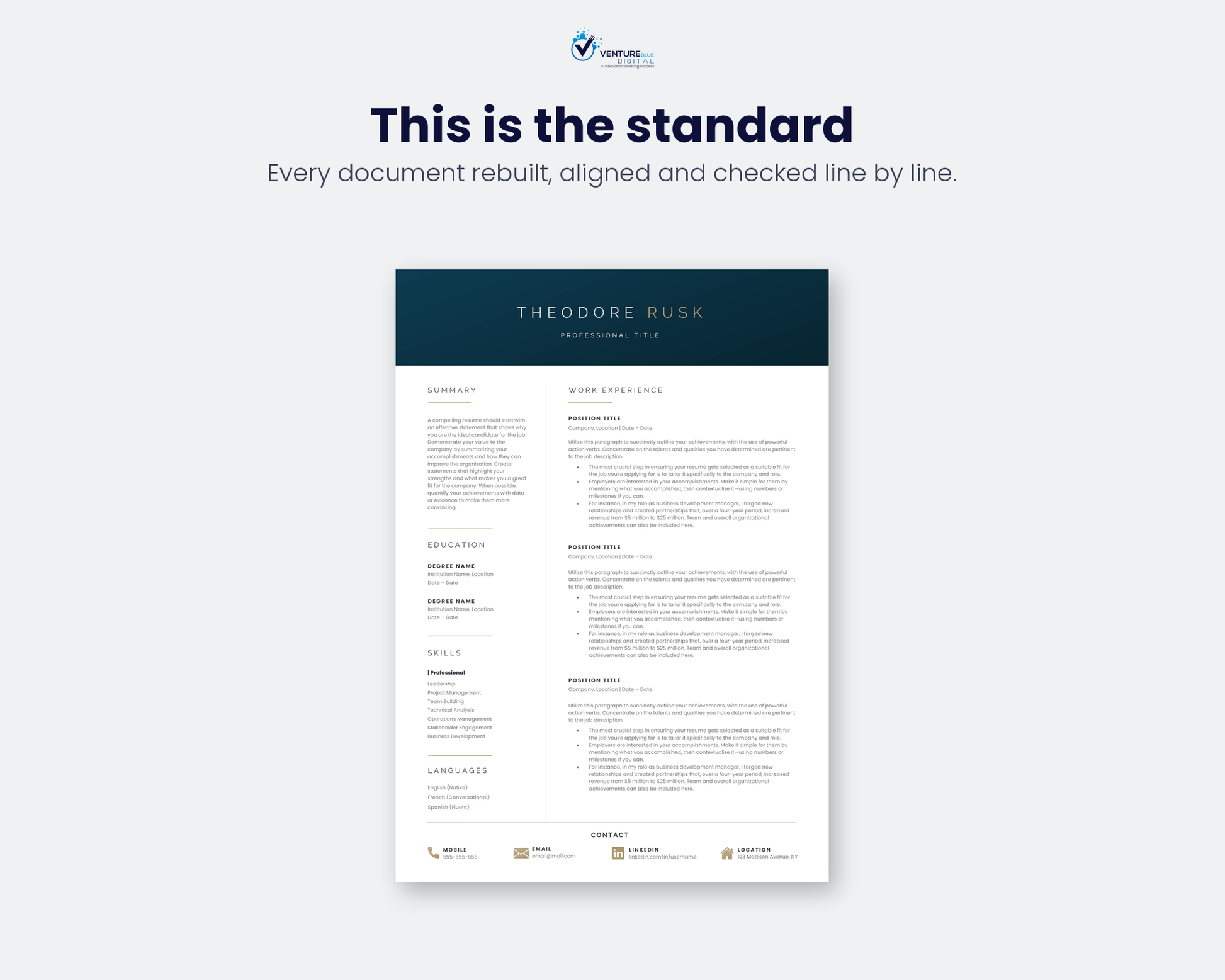 Resume Update Copy and Format done for you service 07